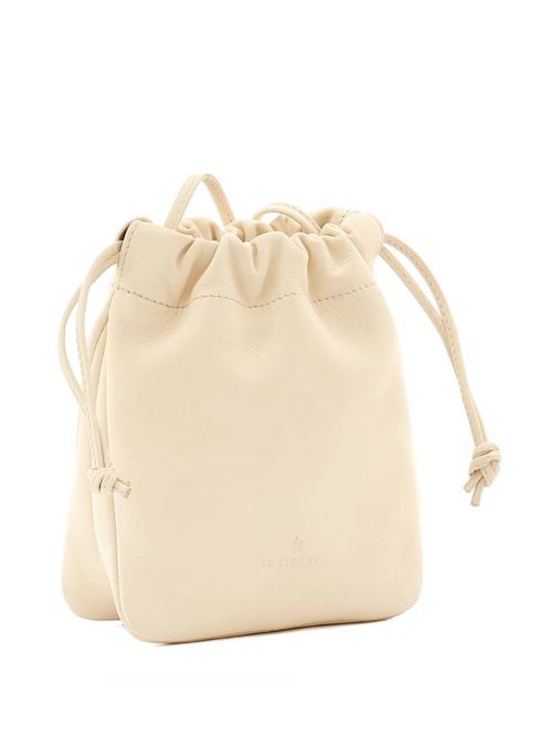 Women's bucket bag in milk-colored leather Il BISONTE | BBU030PV0048WH175